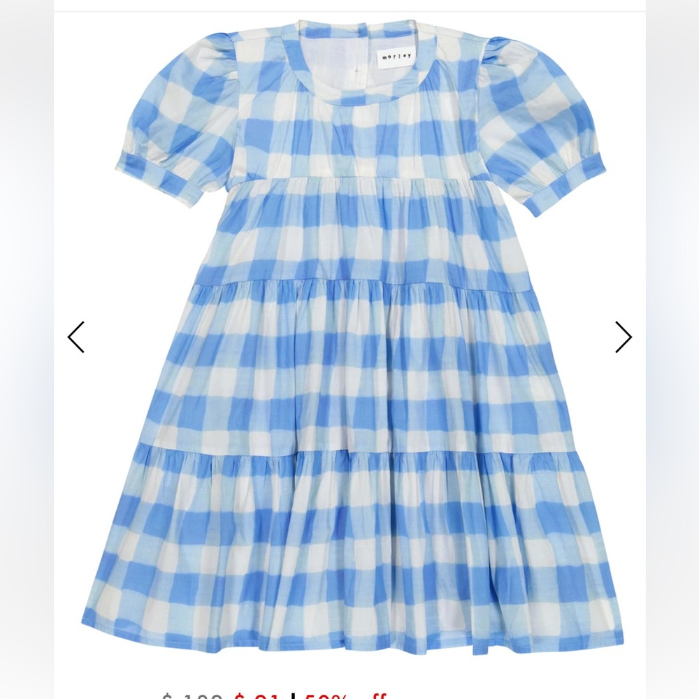 MORLEY Peggy checked cotton dress Sz 3